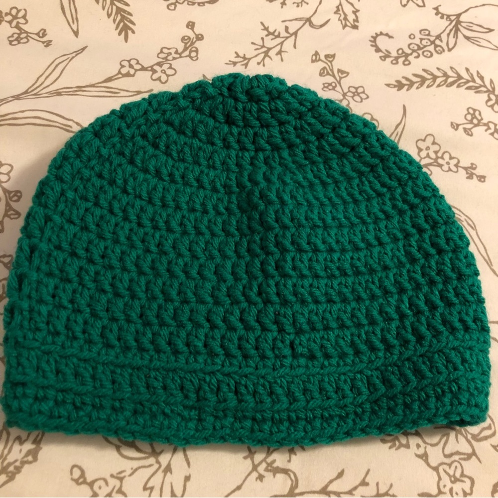 Crocheted cap – paddy green